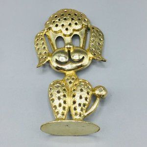 TORINO Goldtone Metal Poodle Earring Stand